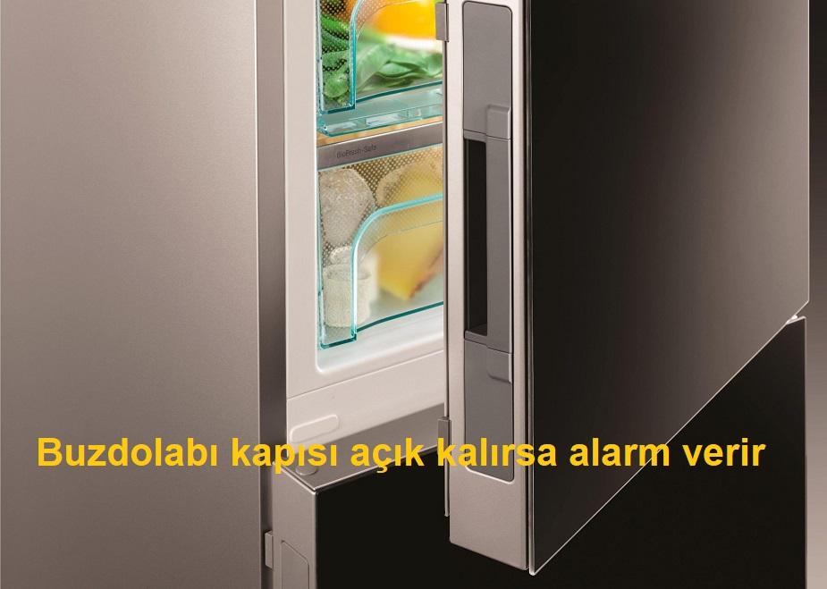Buzdolabı kapısı açık kalırsa alarm verir